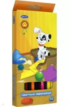 Карандаши цветные Далматинцы, 24 цвета