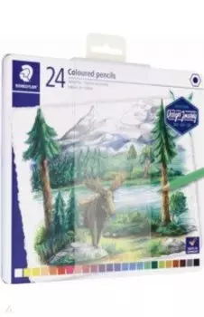 Карандаши цветные "Design Journey" (24 цвета, металлическая коробка) (146CM24)