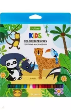 Карандаши цветные Eco Африка, 24 цвета