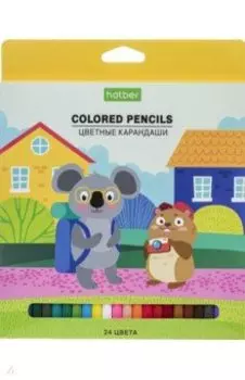 Карандаши цветные Eco. Каникулы, 24 цвета