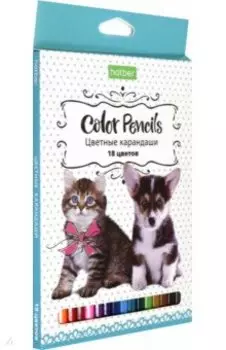 Карандаши цветные "ECO. Верные друзья", 18 цветов (CS_068383)