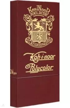 Карандаши цветные художественные Polycolor Retro, 24 цвета, в пенале-премиум