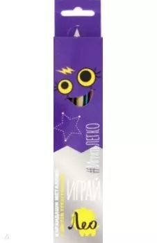 Карандаши цветные Играй, 6 цветов металлик