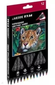 Карандаши цветные Jumbo Art, 12 цветов
