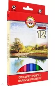 Карандаши цветные Jumbo Omega, 12 цветов