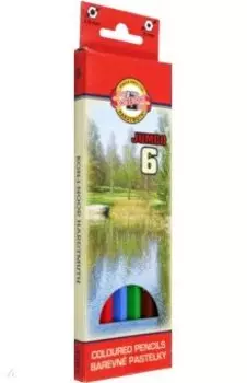 Карандаши цветные Jumbo Omega, 6 цветов