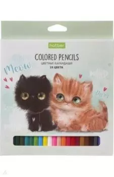 Карандаши цветные Кошарики, 24 цвета