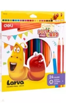 Карандаши цветные Larva, 24 цвета