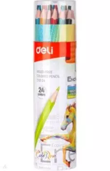 Карандаши цветные пластиковые Enovation, 24 цвета