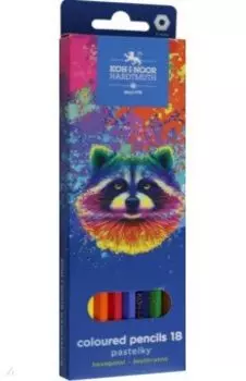 Карандаши цветные Racoon, 18 цветов
