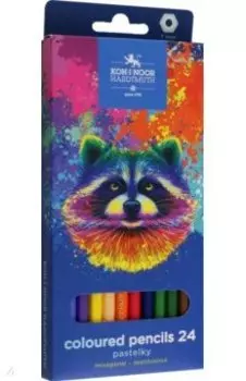 Карандаши цветные Racoon, 24 цвета
