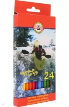 Карандаши цветные Sport, 24 цвета