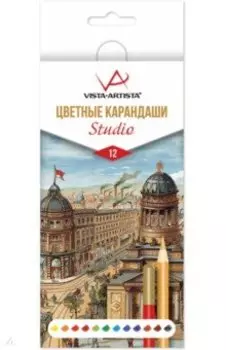 Карандаши цветные Studio, 12 цветов