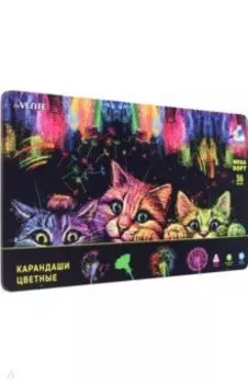 Карандаши цветные Trio Mega Soft, 36 цветов