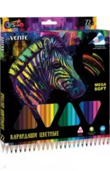 Карандаши цветные Trio Mega Soft, 72 цвета