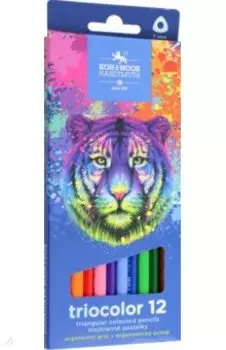 Карандаши цветные Triocolor Tiger, 12 цветов
