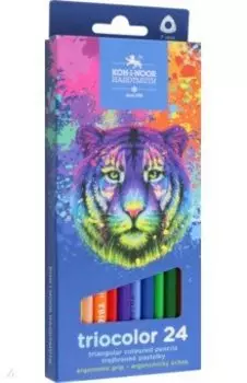 Карандаши цветные Triocolor Tiger, 24 цвета