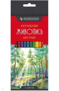 Карандаши цветные Живопись, 12 цветов