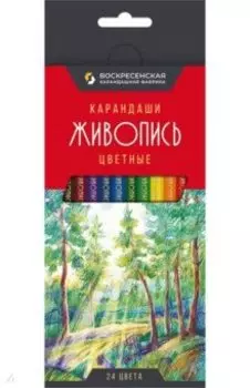 Карандаши цветные Живопись, 24 цвета