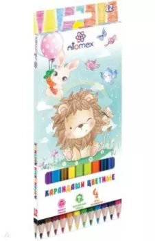 Карандаши цветные Zoo, 12 цветов