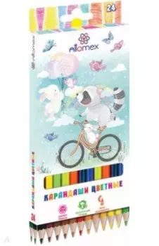 Карандаши цветные Zoo, 24 цвета