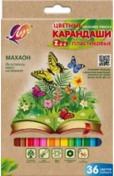 Карандаши цветные Zoo, пластиковые, 36 цветов