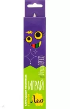 Карандаши Играй, 6 цветов, неоновые, трехгранные