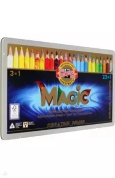 Карандаши многоцветные Jumbo Magic, 23+1 цвета