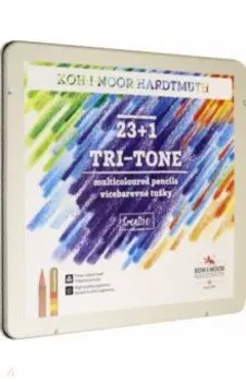 Карандаши многоцветные Tri-Tone, 24 штуки