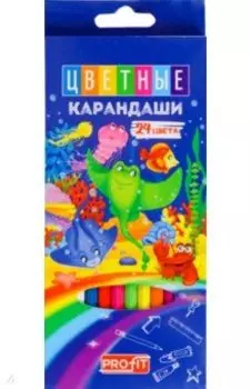 Карандаши Морские обитатели, 24 цвета