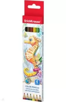 Карандаши шестигранные, 6 цветов