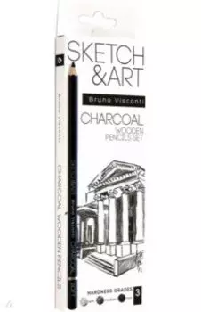 Карандаши угольные Sketch&Art, 6 штук