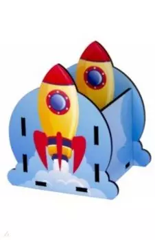 Карандашница Ракета с печатью