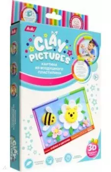 Картина из пластилина Пчелка и цветочек