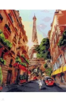 Картина по номерам на холсте с подрамником Прогулка по Парижу