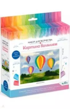 Картина валянием. Летящие мечты