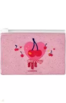 Картодержатель на гибкой молнии пластиковый "Вишня", 12х7,5 см (52579)