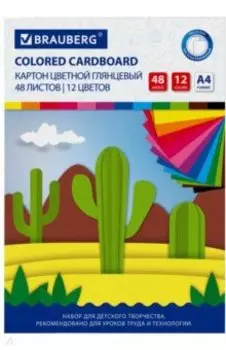 Картон Кактус, 12 цветов, 48 листов