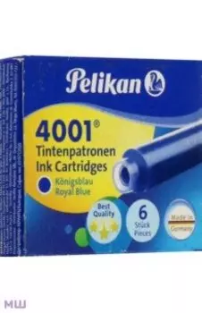 Картридж для перьевых ручек, INK 4001 TP, 6 штук