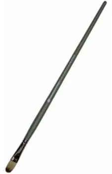 Кисть синтетика филберт с длинной ручкой №12