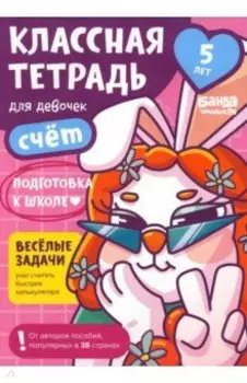 Классная тетрадь для девочек. 5 лет. Счёт. Пособие с развивающими заданиями