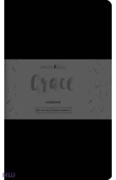 Книга для записей Grace, 80 листов, А5-, клетка, черный