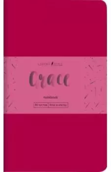 Книга для записей Grace, малиновый, А5-, 80 листов, клетка