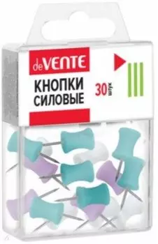 Кнопки канцелярские силовые Pastel, 30 штук
