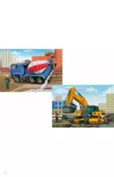 Комплект пазлов Бетономешалка, Экскаватор