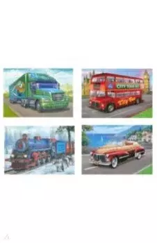 Комплект пазлов Транспорт и машины