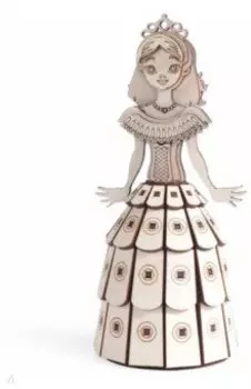 Конструктор 3D деревянный подвижный Принцесса