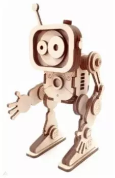 Конструктор 3D деревянный подвижный Робот Флеш