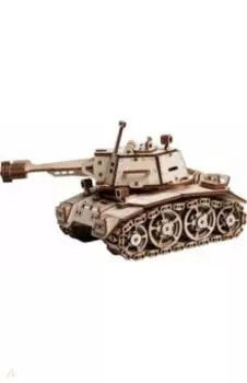 Конструктор 3D деревянный подвижный Танк Кадет