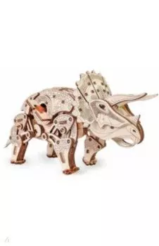 Конструктор деревянный 3D Динозавр Трицератопс